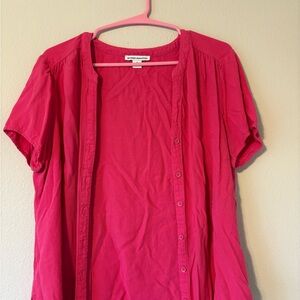 Amazon Essentials Fuchsia Button-Down Shirt